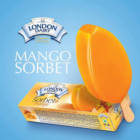 London Dairy Mango Sorbet Bar 3Fl Oz 12ct Case