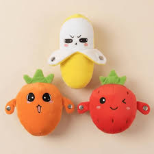 PLUSH MUSICAL VIRAL TOY INTERACTIVE 4 BANANA/4ORANGE/4STRAWBERRY 12CT CASE