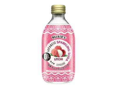 Walker's Japanese Sparkling Soda Zero Sugar Lychee 290ml Glass 24ct
