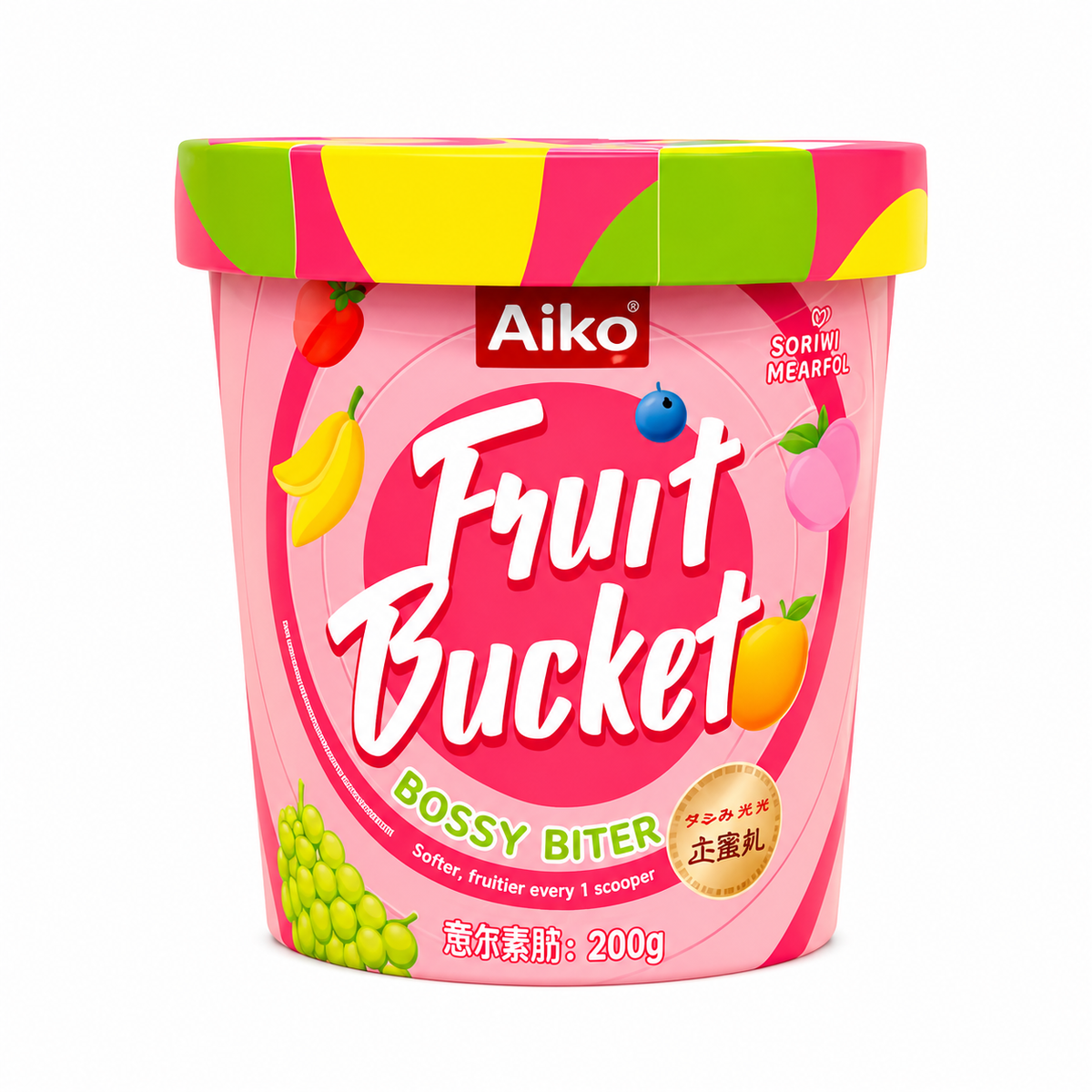 AIKO GARDEN MIXED FLAVOR MINI FRUIT BUCKET 24PK 4.06OZ