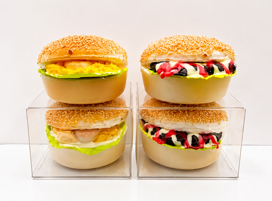 HAMBURGER SQUISHY TOY W/MAGNET 12CT CASE