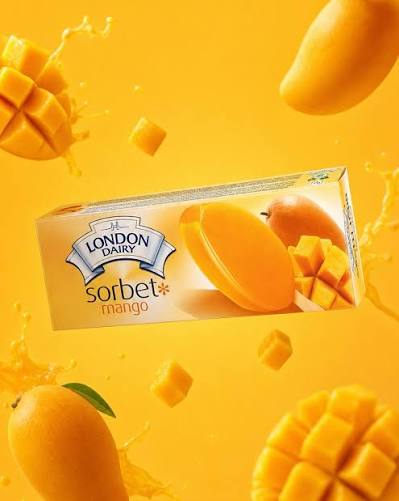London Dairy Mango Sorbet Bar 3Fl Oz 12ct Case