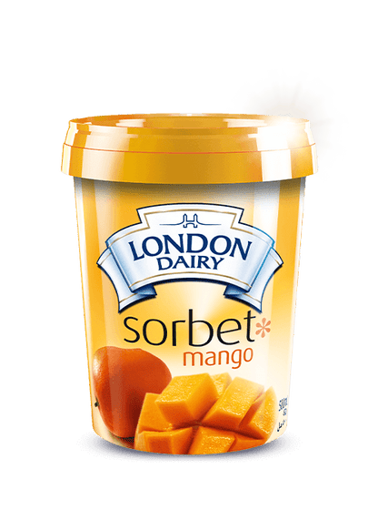 London Dairy Mango Sorbet Pint 16 Fl Oz 6ct Case