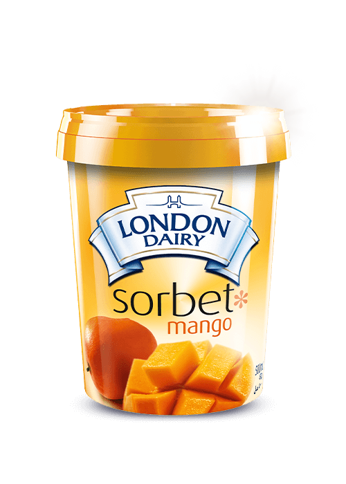 London Dairy Mango Sorbet Pint 16 Fl Oz 6ct Case